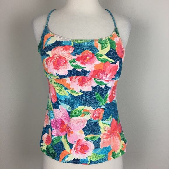 Vera Bradley Tropical Floral Swim Top Large - Picture 1 of 6